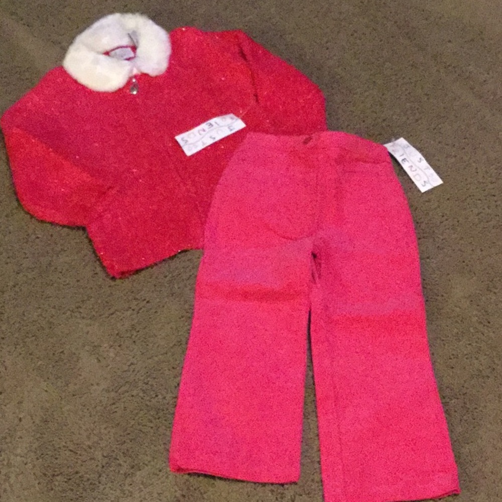 NWTs 2 pc “ Just Friends” sparkle sweater & pants sz 3T